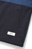 QUIETIST (クワイエティスト) COLOR BLOCK COACH JACKET-NAVY