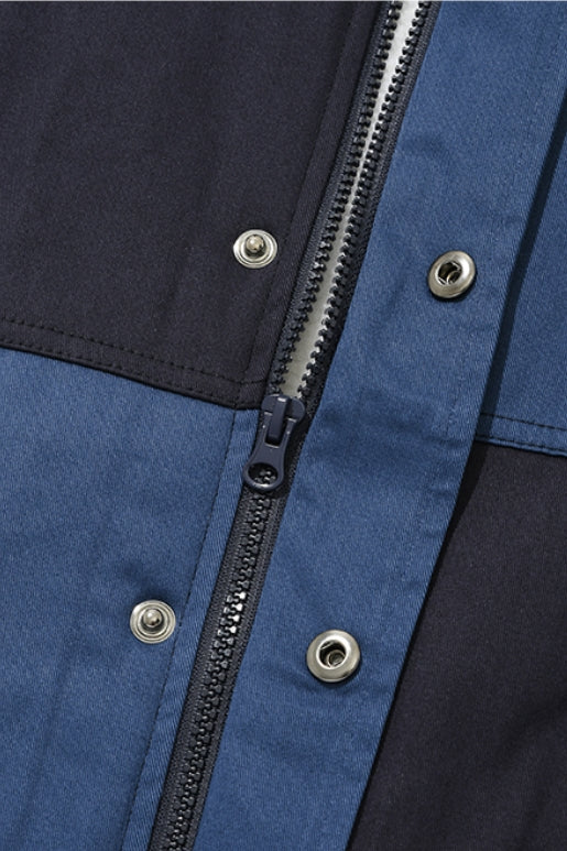 QUIETIST (クワイエティスト) COLOR BLOCK COACH JACKET-NAVY