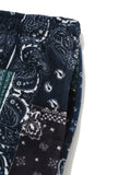 QUIETIST (クワイエティスト)  SAINTPAIN X QUIETIST PAISLEY MIX POLAR FLEECE PANTS-BLACK