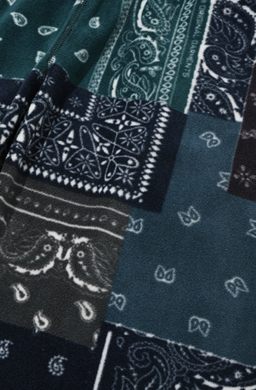 QUIETIST (クワイエティスト)  SAINTPAIN X QUIETIST PAISLEY MIX POLAR FLEECE PANTS-BLACK