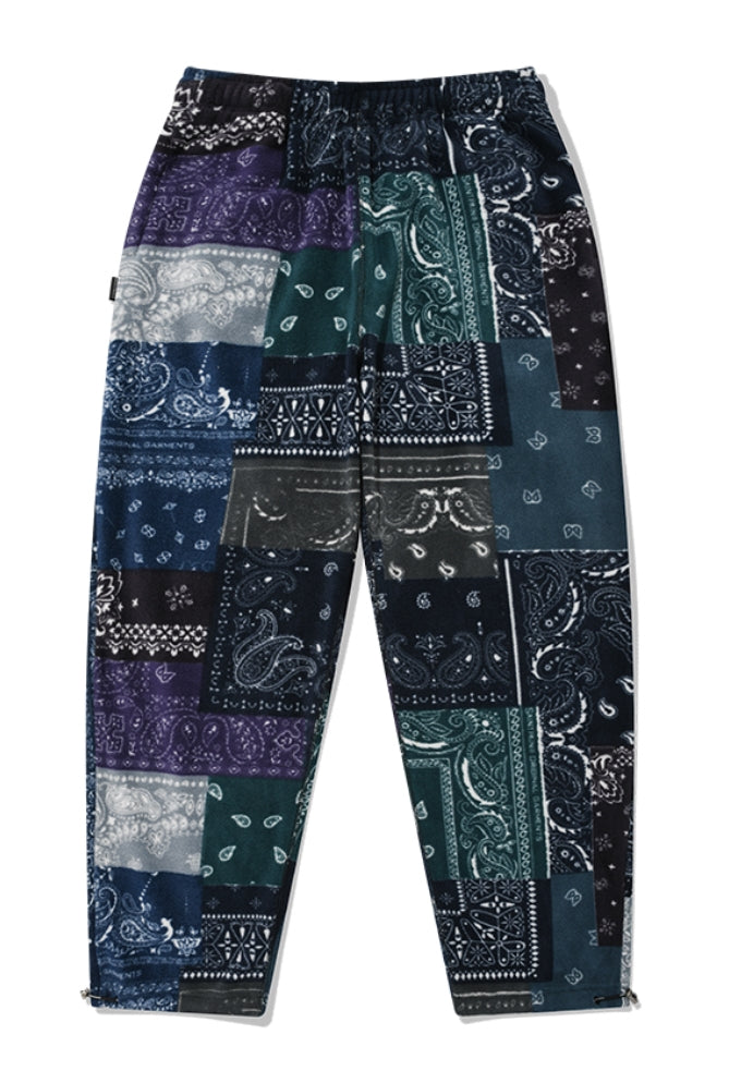 QUIETIST (クワイエティスト)  SAINTPAIN X QUIETIST PAISLEY MIX POLAR FLEECE PANTS-BLACK