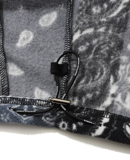 QUIETIST (クワイエティスト) SAINTPAIN X QUIETIST PAISLEY MIX POLAR FLEECE JACKET-BLACK