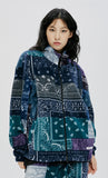 QUIETIST (クワイエティスト) SAINTPAIN X QUIETIST PAISLEY MIX POLAR FLEECE JACKET-BLUE