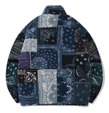 QUIETIST (クワイエティスト) SAINTPAIN X QUIETIST PAISLEY MIX POLAR FLEECE JACKET-BLUE