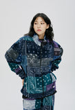 QUIETIST (クワイエティスト) SAINTPAIN X QUIETIST PAISLEY MIX POLAR FLEECE JACKET-BLUE