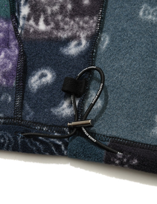 QUIETIST (クワイエティスト) SAINTPAIN X QUIETIST PAISLEY MIX POLAR FLEECE JACKET-BLUE