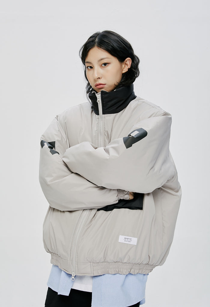 QUIETIST (クワイエティスト) POCKET POINT BOMBER JACKET-WHITE
