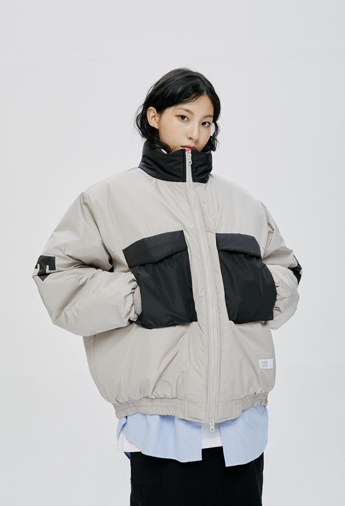 QUIETIST (クワイエティスト) POCKET POINT BOMBER JACKET-WHITE