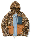 QUIETIST (クワイエティスト)  SAINTPAIN X QUIETIST LEOPARD HEAVY FLEECE MIXED PARKA-BEIGE