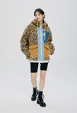 QUIETIST (クワイエティスト)  SAINTPAIN X QUIETIST LEOPARD HEAVY FLEECE MIXED PARKA-BEIGE