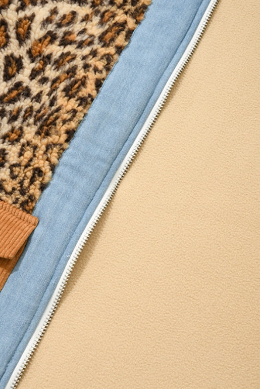 QUIETIST (クワイエティスト)  SAINTPAIN X QUIETIST LEOPARD HEAVY FLEECE MIXED PARKA-BEIGE