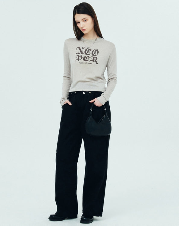 NCOVER(エンカバー)NCOVER ROMAN TYPO LONG SLEEVE-BEIGE