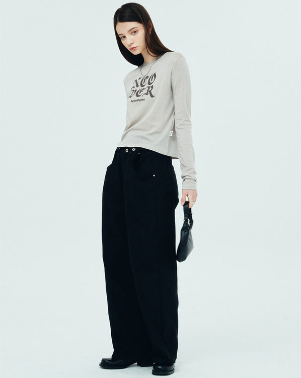 NCOVER(エンカバー)NCOVER ROMAN TYPO LONG SLEEVE-BEIGE