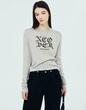 NCOVER(エンカバー)NCOVER ROMAN TYPO LONG SLEEVE-BEIGE