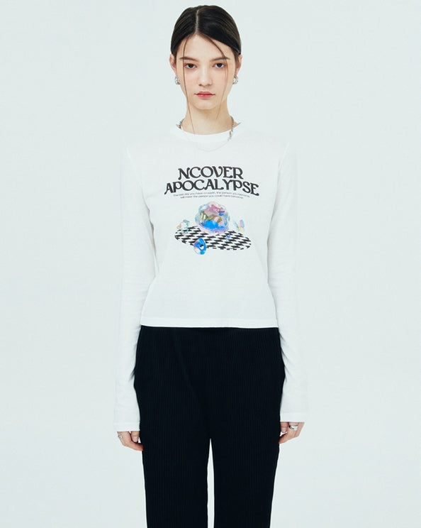 NCOVER(エンカバー)OBJECT POINT LONG SLEEVE-WHITE