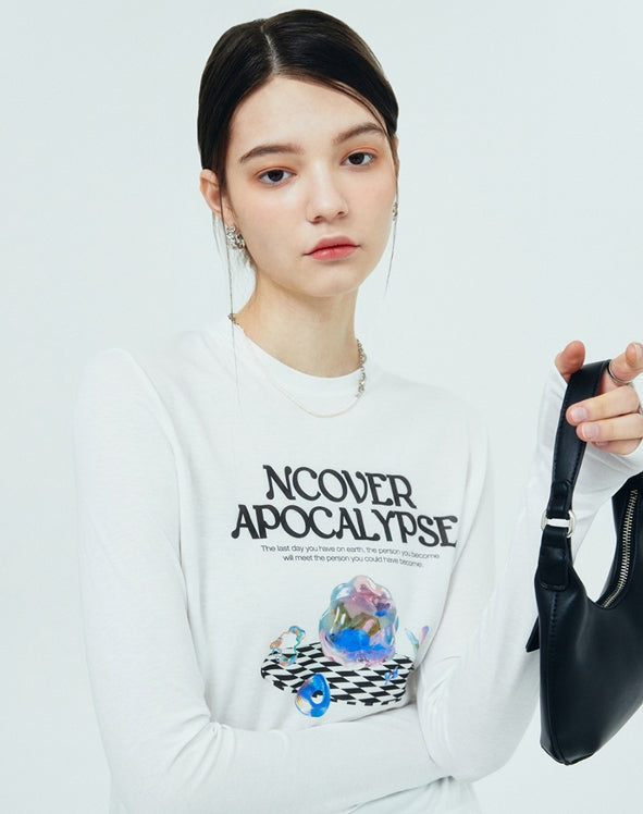 NCOVER(エンカバー)OBJECT POINT LONG SLEEVE-WHITE