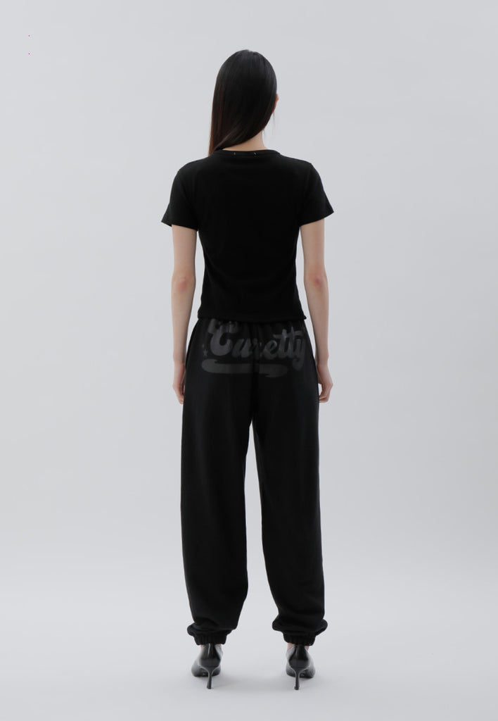 curetty (キュリティー)  C GLITTER LOGO POINT T-SHIRT_BLACK
