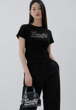 curetty (キュリティー)  C GLITTER LOGO POINT T-SHIRT_BLACK