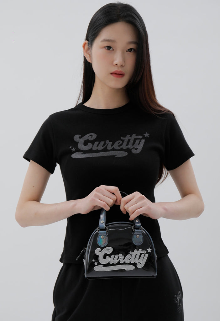 curetty (キュリティー)  C GLITTER LOGO POINT T-SHIRT_BLACK