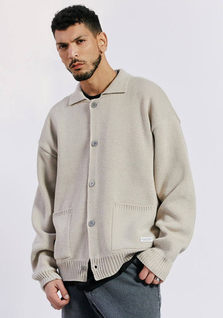 セイントペイン(SAINTPAIN) SP LOOSE FIT BUTTON CARDIGAN-IVORY
