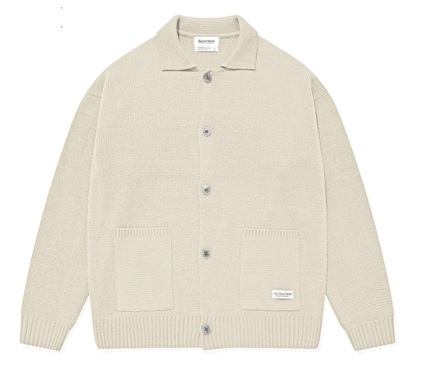 セイントペイン(SAINTPAIN) SP LOOSE FIT BUTTON CARDIGAN-IVORY