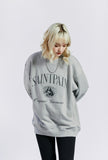 セイントペイン(SAINTPAIN) SP GRACEFUL CREW NECK-MELANGE GRAY