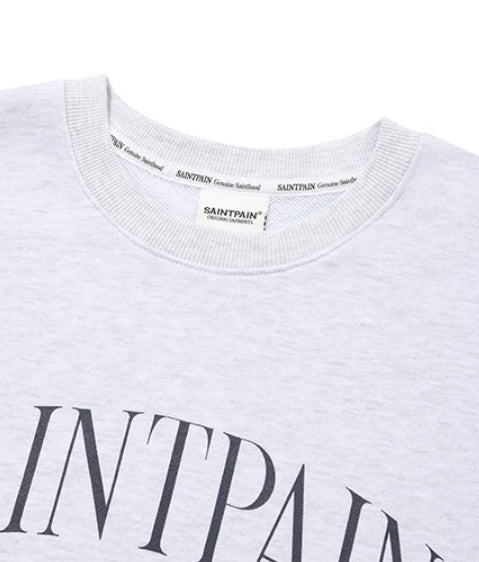 セイントペイン(SAINTPAIN) SP GRACEFUL CREW NECK-ASH MELANGE