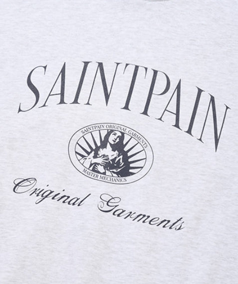 セイントペイン(SAINTPAIN) SP GRACEFUL CREW NECK-ASH MELANGE
