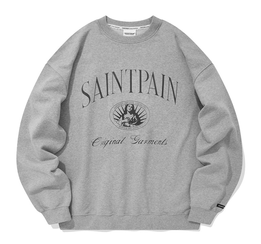 セイントペイン(SAINTPAIN) SP GRACEFUL CREW NECK-MELANGE GRAY