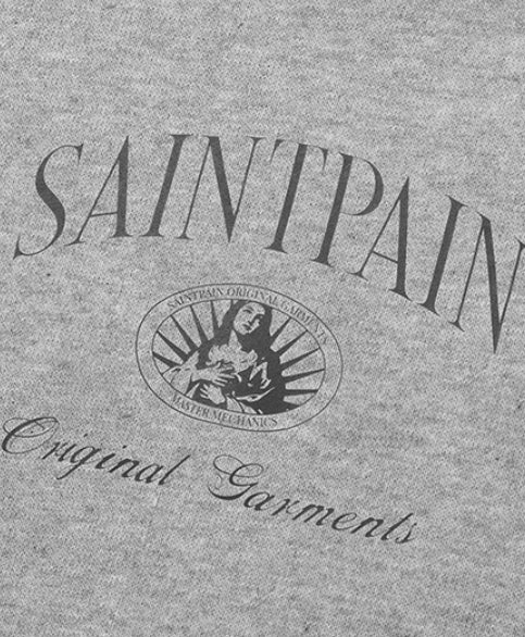 セイントペイン(SAINTPAIN) SP GRACEFUL CREW NECK-MELANGE GRAY