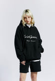 セイントペイン(SAINTPAIN) SP CALLI LOGO HOOD-BLACK