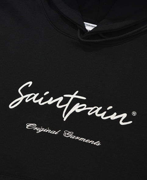 セイントペイン(SAINTPAIN) SP CALLI LOGO HOOD-BLACK