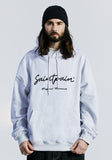 セイントペイン(SAINTPAIN) SP CALLI LOGO HOOD-ASH MELANGE