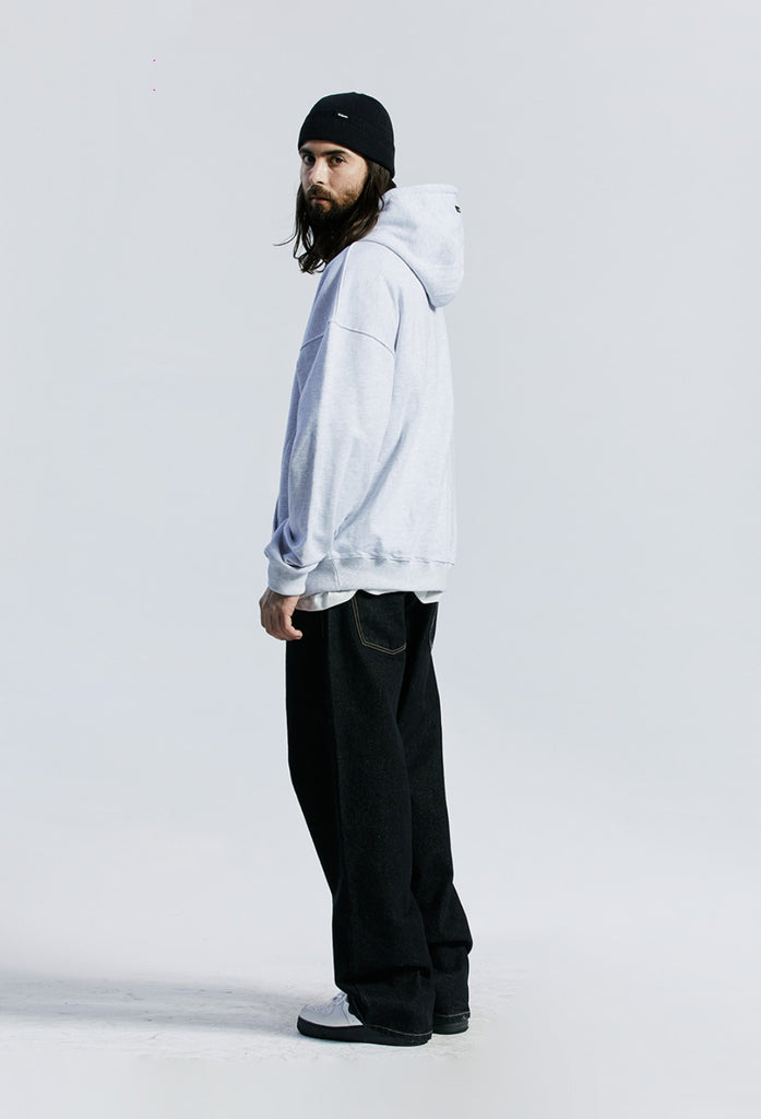 セイントペイン(SAINTPAIN) SP CALLI LOGO HOOD-ASH MELANGE