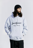 セイントペイン(SAINTPAIN) SP CALLI LOGO HOOD-ASH MELANGE