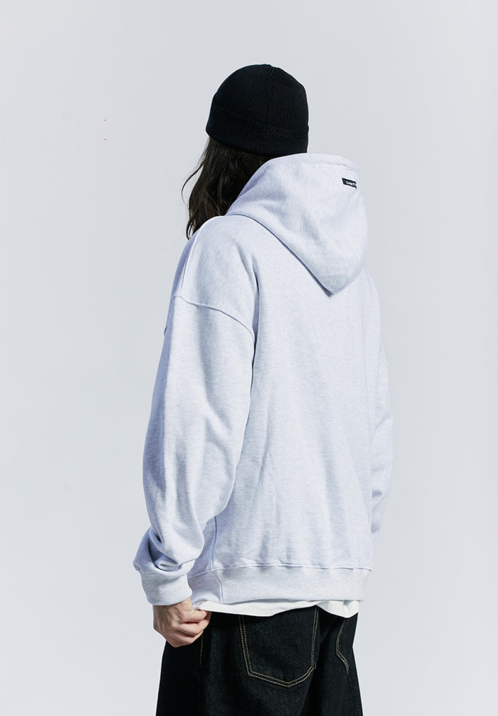 セイントペイン(SAINTPAIN) SP CALLI LOGO HOOD-ASH MELANGE