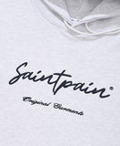 セイントペイン(SAINTPAIN) SP CALLI LOGO HOOD-ASH MELANGE