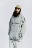セイントペイン(SAINTPAIN) SP CALLI LOGO HOOD- MELANGE GRAY