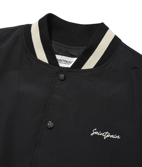 セイントペイン(SAINTPAIN) SP NYLON STADIUM JACKET-BLACK