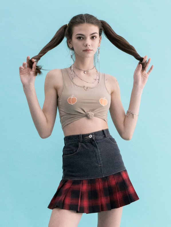 BABLETWO  (ビーエーブルトゥー)     Double Peach Top (BEIGE)