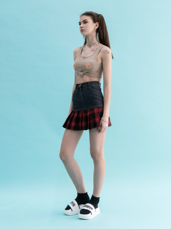 BABLETWO  (ビーエーブルトゥー)     Double Peach Top (BEIGE)