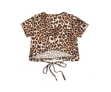BABLETWO  (ビーエーブルトゥー)      Leopard Cross T-shirts (BEIGE)
