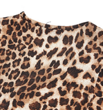 BABLETWO  (ビーエーブルトゥー)      Leopard Cross T-shirts (BEIGE)