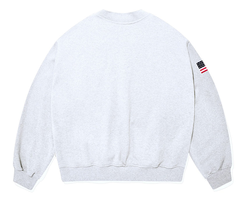 セイントペイン(SAINTPAIN) SP COTTON STADIUM JACKET-ASH MELANGE