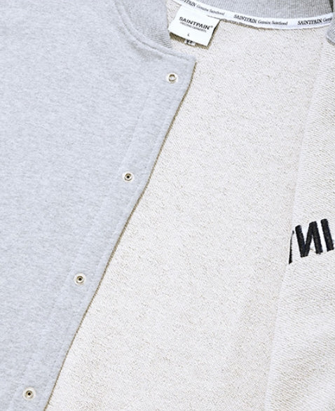 セイントペイン(SAINTPAIN) SP COTTON STADIUM JACKET-ASH MELANGE