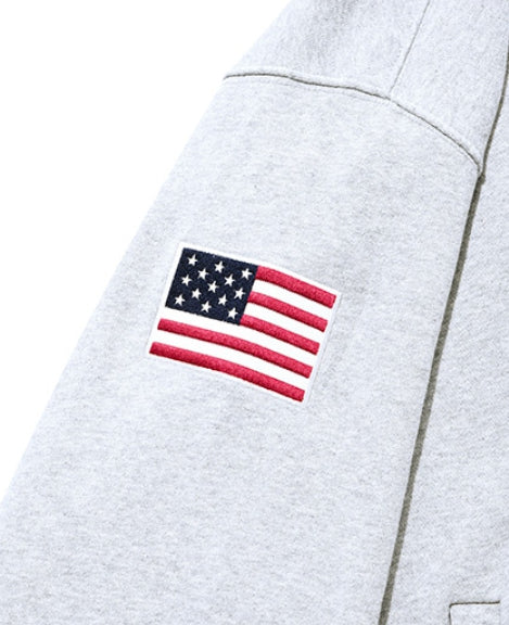 セイントペイン(SAINTPAIN) SP COTTON STADIUM JACKET-ASH MELANGE