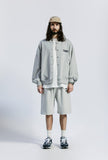 セイントペイン(SAINTPAIN) SP COTTON STADIUM JACKET-MELANGE GRAY
