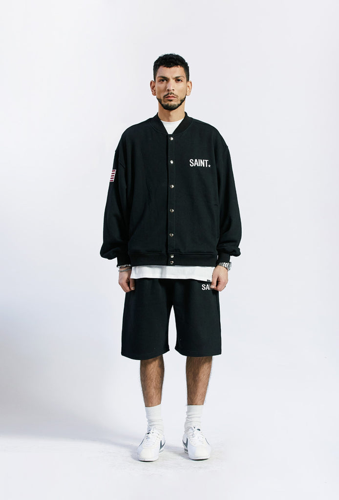セイントペイン(SAINTPAIN) SP COTTON STADIUM JACKET-BLACK