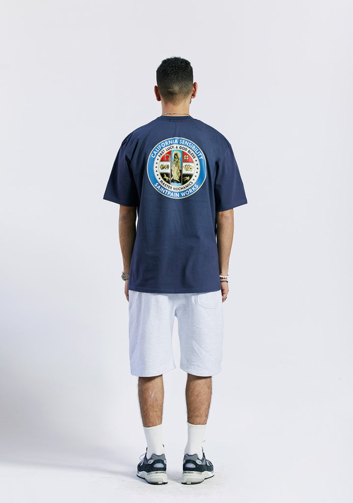 セイントペイン(SAINTPAIN) SP BENEDICT LOGO T SHIRTS-NAVY