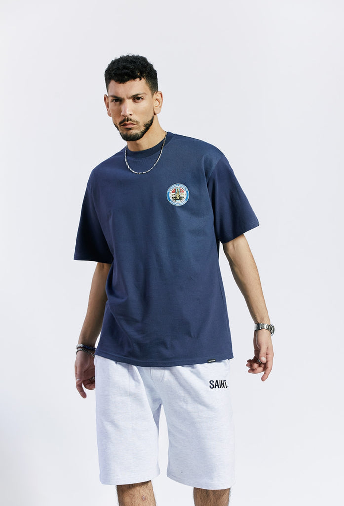 セイントペイン(SAINTPAIN) SP BENEDICT LOGO T SHIRTS-NAVY